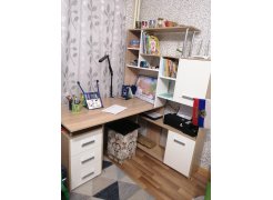 Стол компьютерный Джаз-15 белый правый фото покупателя 8