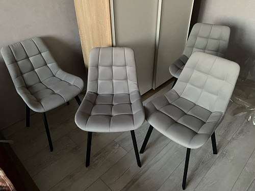 Стул на металлокаркасе Челси велюр коричневый / черный каркас фото покупателя 190