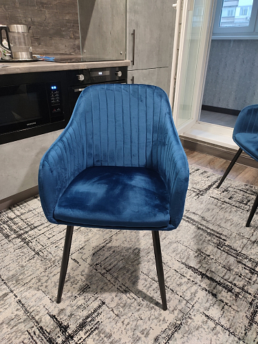 Стул на металлокаркасе Slam dark blue фото покупателя 3