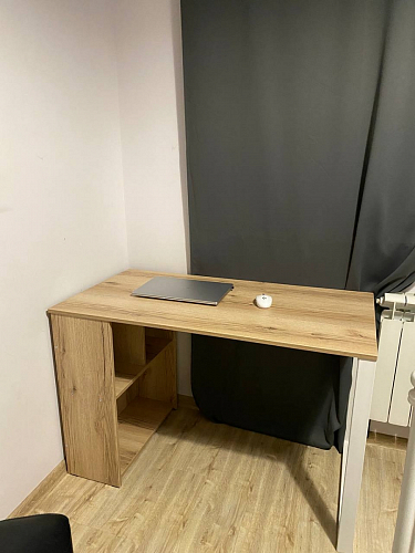 Письменный стол Битти Лофт 116х60х75 креатель / черный матовый фото покупателя 11