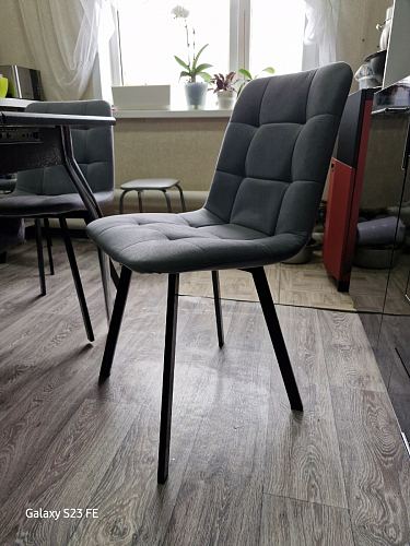 Комплект стульев Чилли 4 шт темно-серый / черный фото покупателя 537