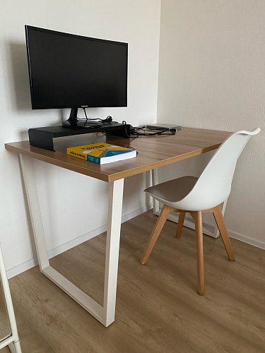 Стол Лота Лофт 120 25 мм дуб делано темный / черный матовый фото покупателя 868