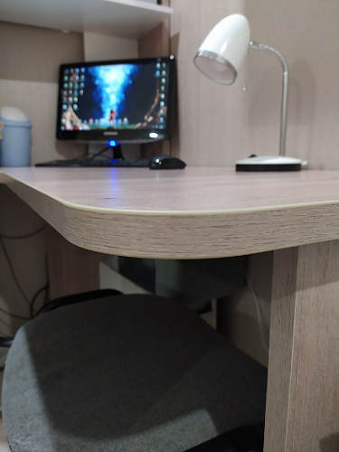 Письменный стол Беланта-Угл130+НКЛХ-120 БЕ правый белый жемчуг фото покупателя 3