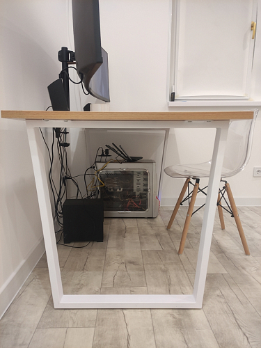 Деревянный стол Лота Лофт 120х75 белый матовый / дуб крафт золотой фото покупателя 719