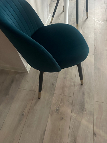 Стул на металлокаркасе Gabi dark beige / black / silver фото покупателя 587