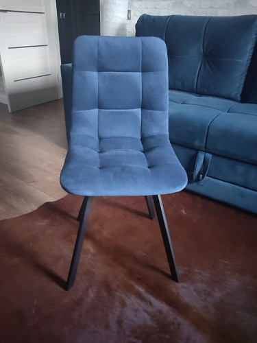 Стул на металлокаркасе Чилли синий / белый фото покупателя 1414