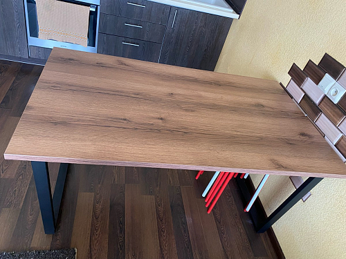 Деревянный стол Лота Лофт 140х80 дуб крафт табачный / черный матовый фото покупателя 122