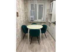 Стул на металлокаркасе Gabi 1 бежевый / черный с серебряными наконечниками фото покупателя 331