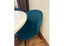 Стул на металлокаркасе Gabi 1 бежевый / черный с серебряными наконечниками фото покупателя 637