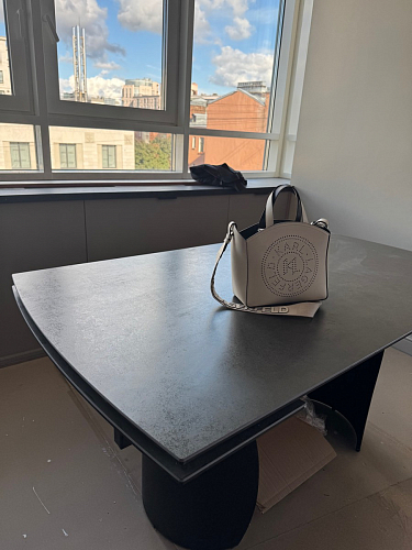 Керамический стол Готланд 160(220)х90х79 белый мрамор / черный фото покупателя 25