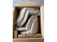 Стул на металлокаркасе Gabi 1 бежевый / черный с серебряными наконечниками фото покупателя 340