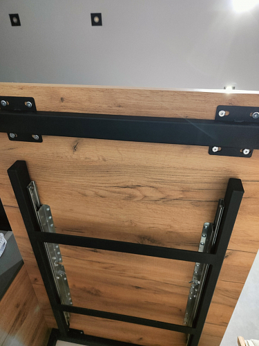 Стол раскладной Лота Лофт 120 25 мм юта / черный матовый фото покупателя 762