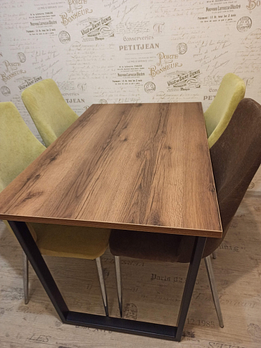 Стол Лота Лофт 120 32 мм бетон / черный матовый фото покупателя 44