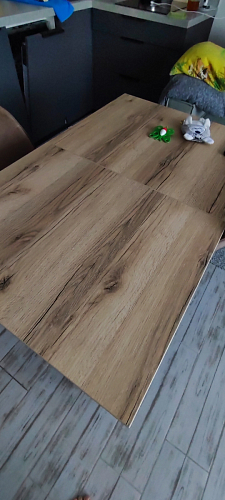 Деревянный стол Лота Лофт 120х75 белый матовый / дуб крафт золотой фото покупателя 458