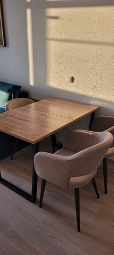 Деревянный стол Лота Лофт 140х80 черный матовый / бетон светлый фото покупателя 843