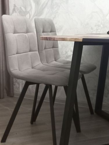 Стул на металлокаркасе Чилли бежевый / белый каркас фото покупателя 909