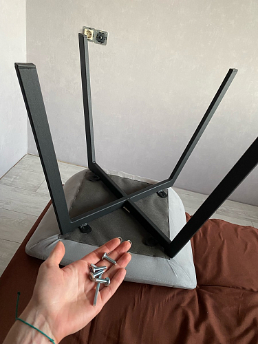 Стул на металлокаркасе Челси морская волна / черный фото покупателя 192