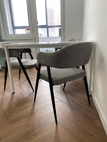 Стул на металлокаркасе Twin серый / черный фото покупателя 3