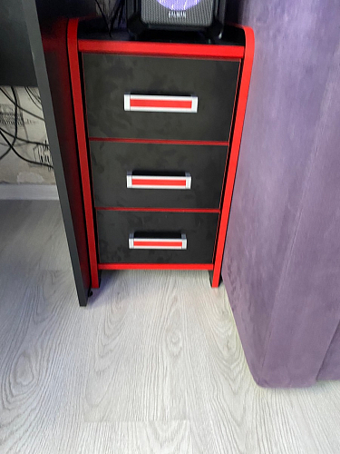 Тумба Ханна черная / красная  - Уцененный экземпляр фото покупателя 66