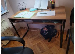 Письменный стол Леон Лофт дуб делано светлый / белый матовый фото покупателя 9