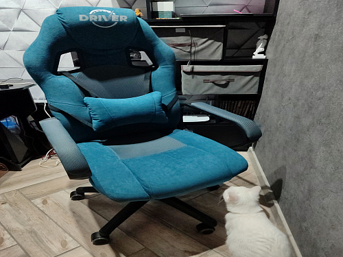 Компьютерное кресло Driver/Драйвер кожзам черный / серый фото покупателя 111