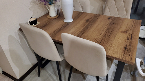 Стол раскладной Лота Лофт 120 25 мм юта / черный матовый фото покупателя 313