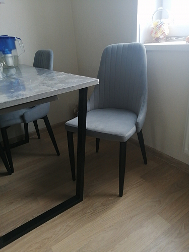 Стул на металлокаркасе Kora light blue / white фото покупателя 419