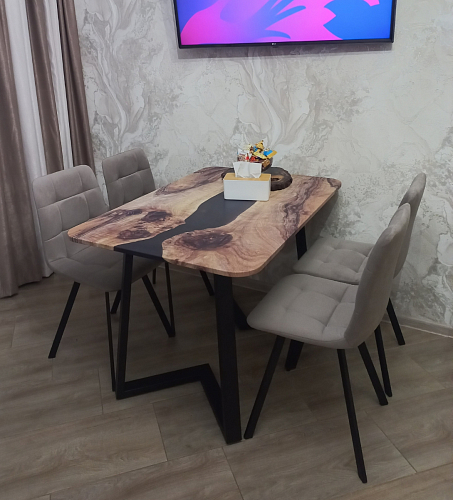 Стул на металлокаркасе Чилли синий / белый фото покупателя 910