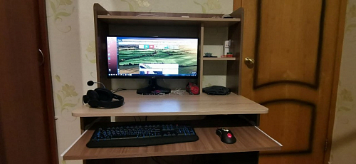 Компьютерный стол Грета-2 белый / дуб крафт золотой фото покупателя 9