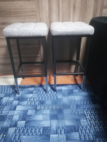 Барный стул Лофт ткань канди грей / черный матовый фото покупателя 254