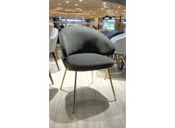 Стул на металлокаркасе Emil графит / золотой из шоурума 1