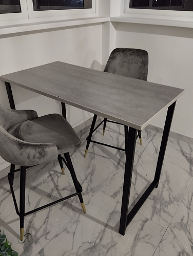 Барная стойка Дилан Лофт 120х60х90 бетон фото покупателя 77