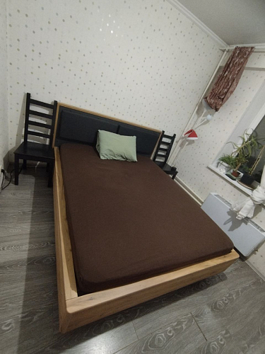 Двуспальная кровать Клауд 160х200 парящая дуб крафт золотой / антрацит фото покупателя 211