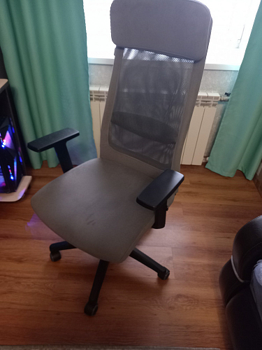 Компьютерное кресло Profit ткань зеленая / черная фото покупателя 6