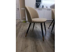 Стул на металлокаркасе Gabi 1 бежевый / черный с серебряными наконечниками фото покупателя 295