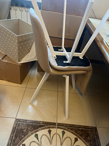 Стул на металлокаркасе Чилли синий / белый фото покупателя 1378