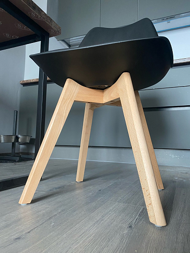 Деревянный стул Bonuss black / black фото покупателя 82