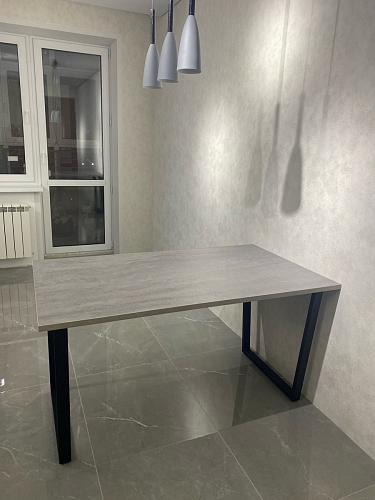 Деревянный стол Лота Лофт 140х80 белый матовый / бетон светлый фото покупателя 58