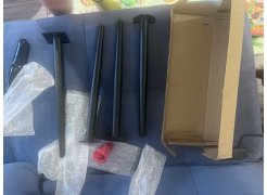 Стул на металлокаркасе Gabi 1 бежевый / черный с серебряными наконечниками фото покупателя 610