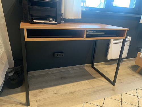 Письменный стол Леон Лофт дуб делано светлый / белый матовый фото покупателя 89