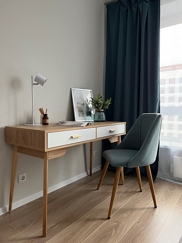 Стул на металлокаркасе Morgan blue / black фото покупателя 19