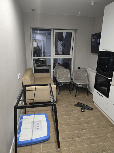 Стул на металлокаркасе Gabi 1 light blue / black / gold фото покупателя 599