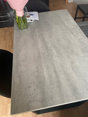 Стол Лота Лофт 120 32 мм бетон / черный матовый фото покупателя 440