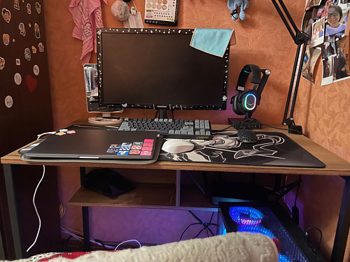 Письменный стол Клер Лофт дуб вотан / черный матовый фото покупателя 17