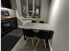 Деревянный стол Лота Лофт 120(160)х75 черный матовый / бетон светлый фото покупателя 366