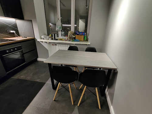 Стол раскладной Лота Лофт 120 25 мм юта / черный матовый фото покупателя 366