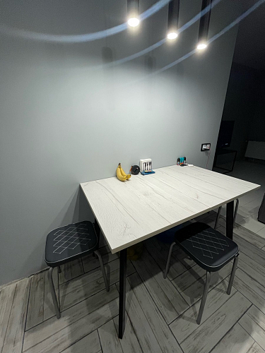 Стол раскладной Колон Лофт 120 32 мм дуб галифакс табако / черный матовый фото покупателя 30