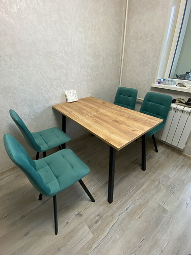 Стул на металлокаркасе Чилли синяя ткань / белый фото покупателя 983