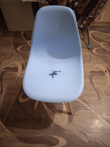 Пластиковый стул Eames PC-015 серо-голубой / дерево фото покупателя 142