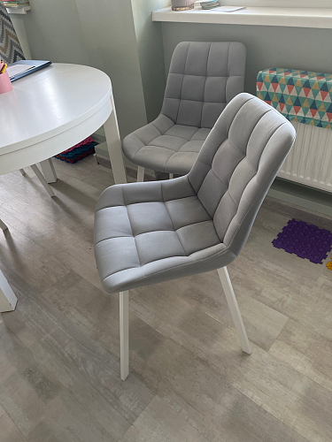 Стул на металлокаркасе Челси велюр коричневый / черный каркас фото покупателя 1